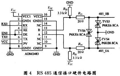 RS485通讯接口电路图 RS485通讯接口电路图
